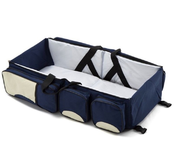 Tragbare Wickeltasche dunkelblau