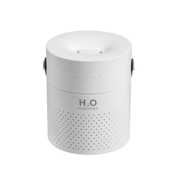 Tragbarer Aroma-Diffusor mit Akku zur Beduftung von Räumen 1100 ml Tank Zwei Dampföffnungen Akkulaufzeit bis zu 12 Stunden USB-Ladung weiß