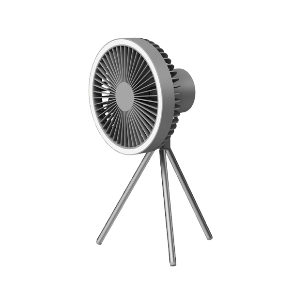 Tragbarer Ventilator mit Licht grau