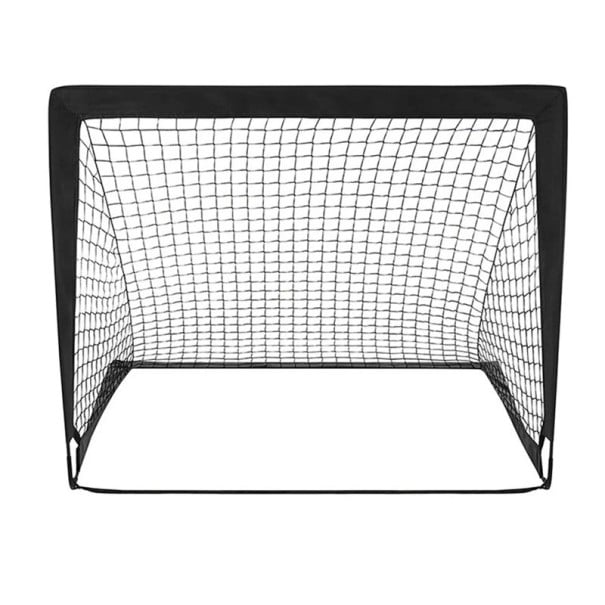 Tragbares faltbares Fußballtor 120 x 90 x 90 cm Trainingsnetz für Kinder im Garten schwarz