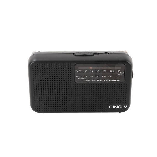 Tragbares FM- und AM-Radio 12,7 x 7,4 x 3,4 cm Kopfhöreranschluss 3,5 mm Lautsprecher 1 W Antenne 180° schwarz