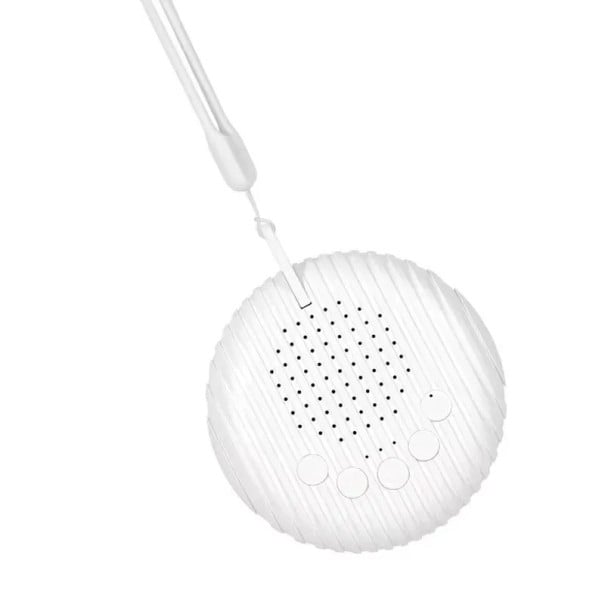 Tragbares Gerät zum Beruhigen von Kindern mit 10 beruhigenden Geräuschen, einstellbarer Lautstärke, integriertem wiederaufladbaren Akku, USB, weiße 1