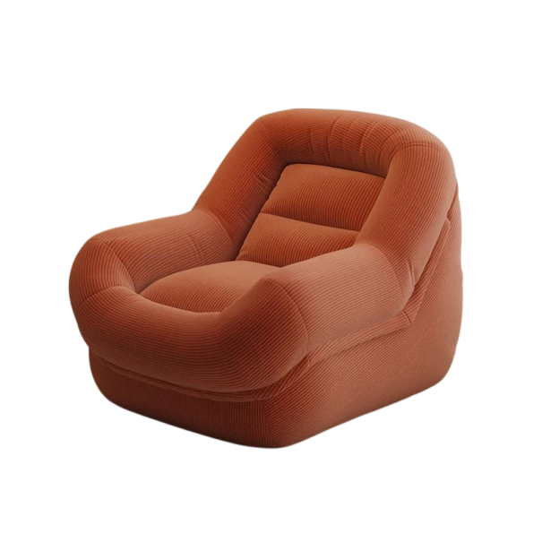 Tragbares Sessel Tragfähigkeit 75 kg 62 x 80 x 74 cm bequem komfortabel entspannender Sessel mit Rückenlehne für das Wohnzimmer für Erwachsene rot