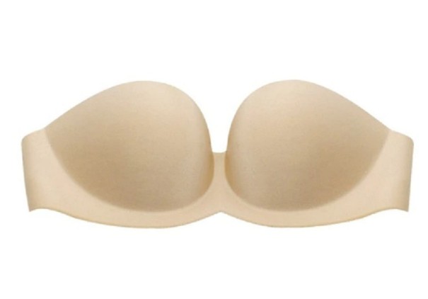 Trägerloser BH mit transparentem Band J2239 creme D