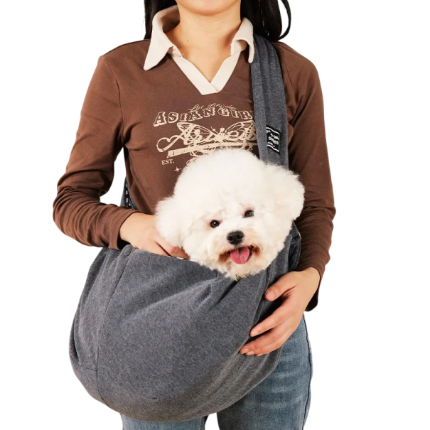 Tragetasche für Hunde und Katzen bis 7,5 kg über der Schulter mit innerer Leine, Tasche und kariertem Futter, 75 x 65 cm, für Spaziergänge