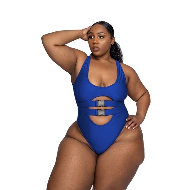 Traje de baño de mujer P1010 azul XL