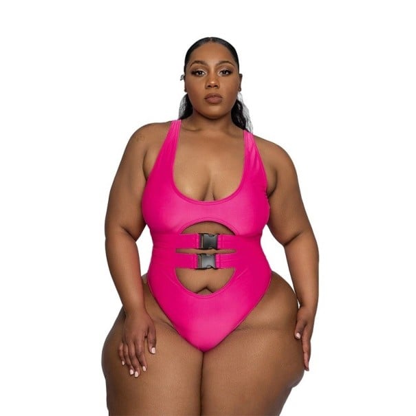 Traje de baño de mujer P1010 rosa oscuro L