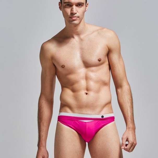 Traje de baño para hombre F1021 rosa oscuro L