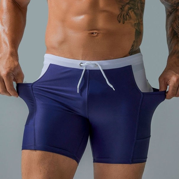 Traje de baño para hombre F921 azul oscuro S