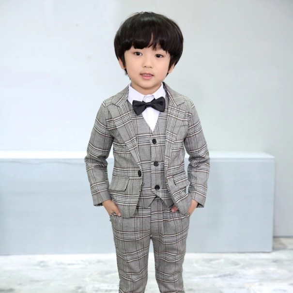 Traje de cuadros para niño B1371 3