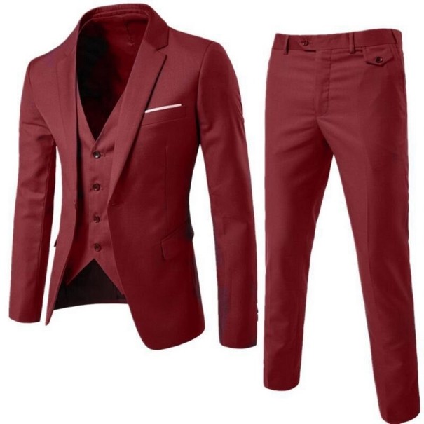 Traje de hombre F320 rojo oscuro L