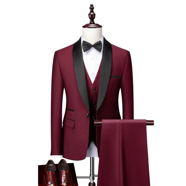 Traje de hombre F321 burdeos XS