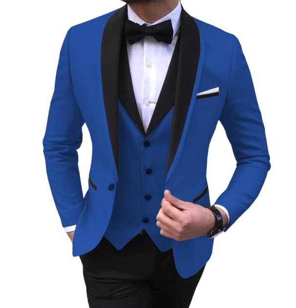 Traje de hombre F323 azul S