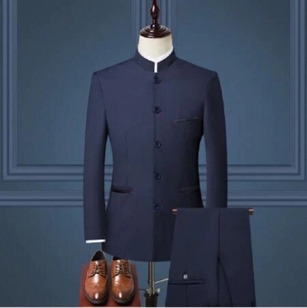 Traje de hombre F324 azul oscuro L 1