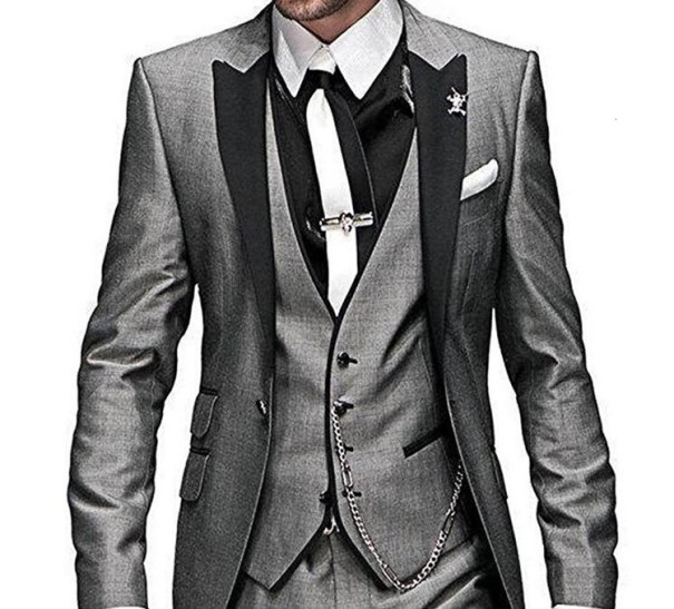 Traje de hombre F335 gris M