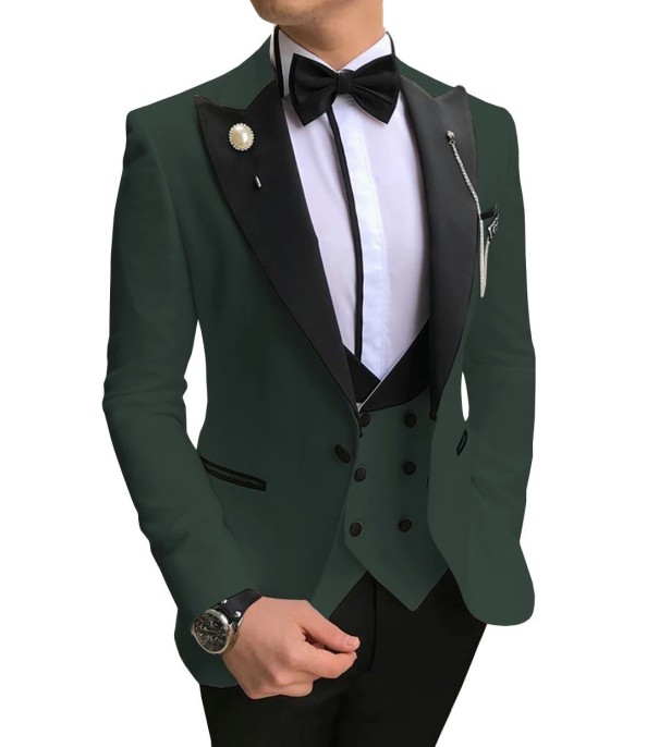 Traje de hombre F372 verde oscuro XS Traje de hombre F372 verde oscuro XS