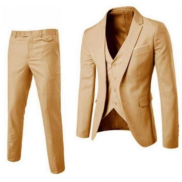 Traje de lujo para hombre Beige XS