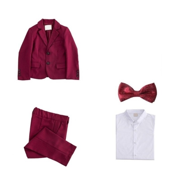 Traje de niño B1322 burdeos 8 B