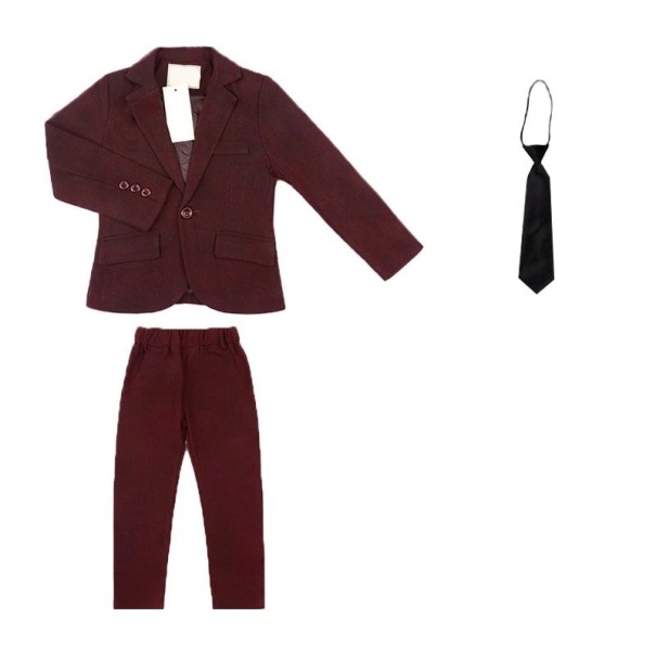 Traje de niño B1346 burdeos 10