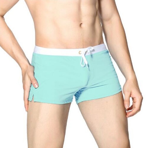 Trajes de baño de secado rápido para hombres azul claro XL