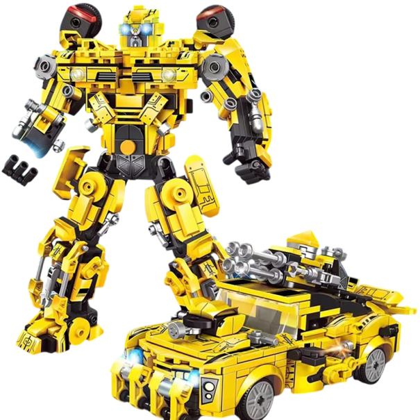 Transformation byggsats robot och bil 2 i 1 478 st 15 x 25 cm Teknisk byggsats för barn Modell Transformator hopfällbar leksak 2 i 1