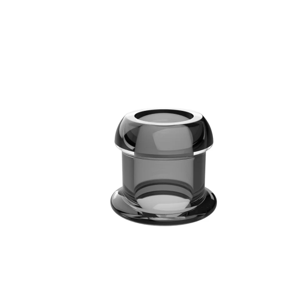 Transparante anale tunnel maat L, holle siliconen plug, discrete verpakking, waterdicht, voor ervaren gebruikers zwart