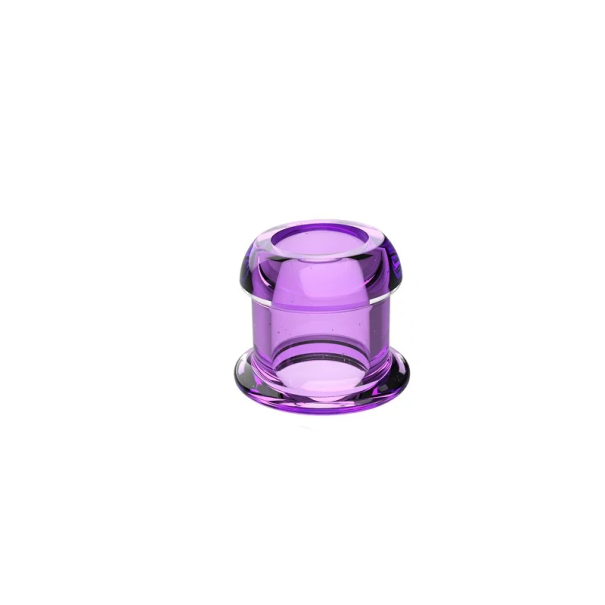 Transparante anale tunnel maat M, siliconen holle plug, discrete verpakking, waterdicht, voor ervaren gebruikers paars