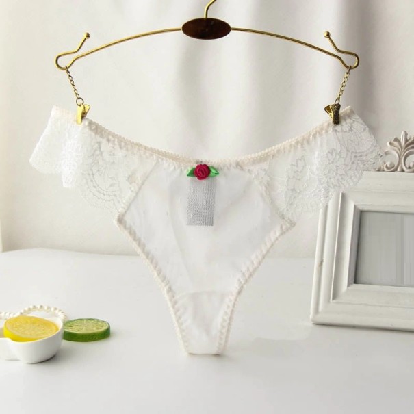 Transparante string voor dames wit S