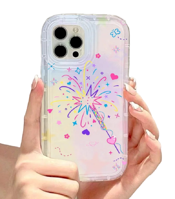 Transparent beskyttelsescover med konfettimotiv til Samsung Galaxy S20 FE 5G 1