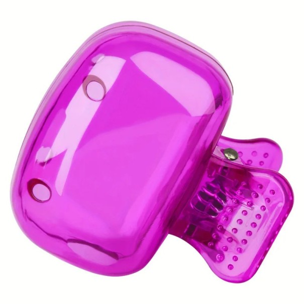 Transparent Colour Protective Cover for Toothbrush Head Travel Waterproof with Clip for Hygienic Storage purple