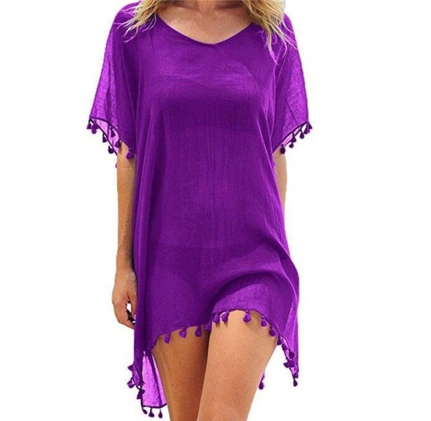 Transparent damekjole P262 lilla