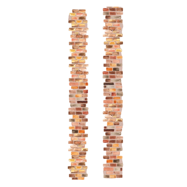 Transparent Decorative Tape 2.5 x 200 cm with Brick Mosaic Pattern 1