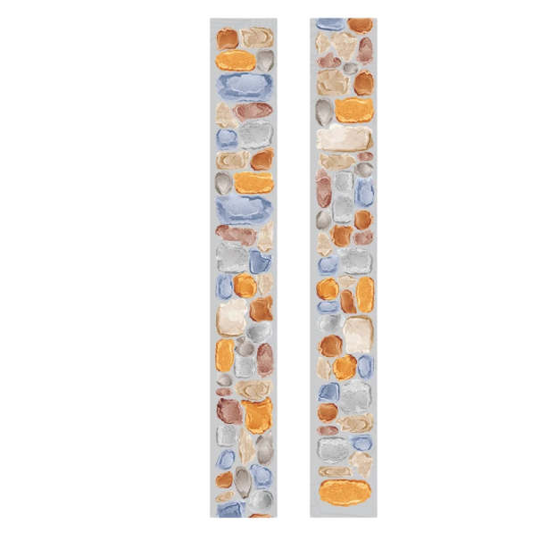 Transparent Decorative Tape 2.5 x 200 cm with Colourful Stone Motif Fine Transparent Tape with Stone Pattern for Creative Decoration 1