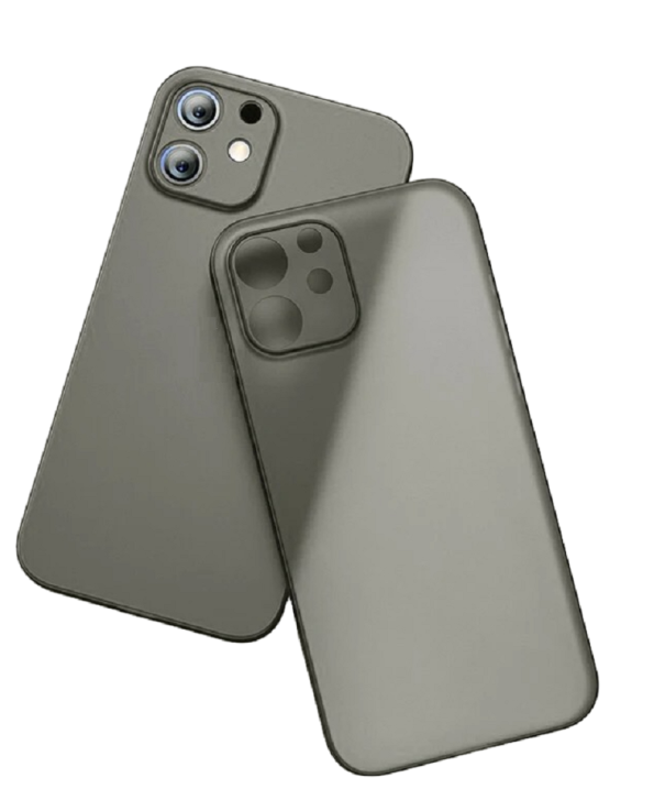 Transparent mat cover til iPhone 15 Plus grå