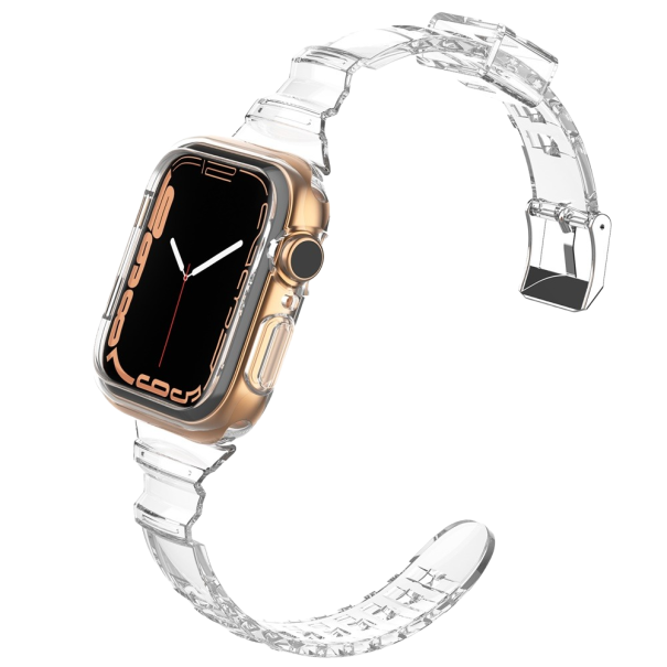 Transparent silikonrem för Apple Watch 38 / 40 / 41 mm T889 transparent