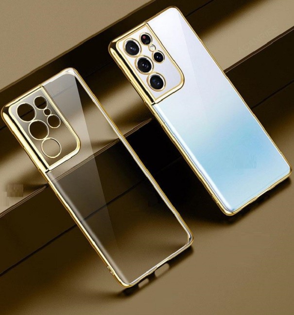 Transparent skyddsfodral med metallram för Samsung Galaxy A23 5G