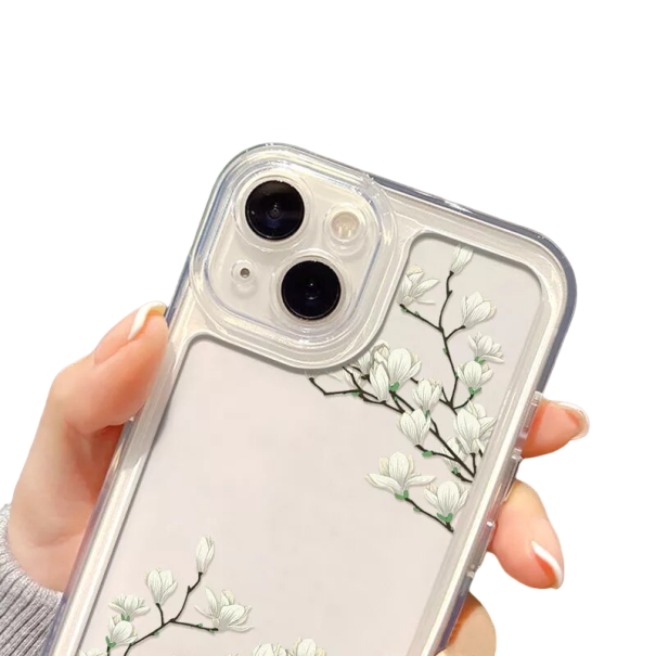 Transparent skyddsskal med motiv för iPhone 15 Pro