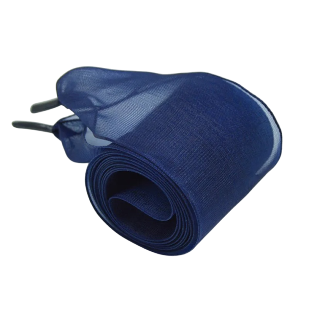 Transparente Chiffon-Schnürsenkel 80x4 cm Seideneffekt Große Schleifen Breite Schnürsenkel Stilvolles Accessoire Elegante Schuh-DIY-Modifikationen marineblau