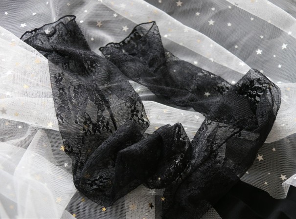 Transparente Damensocken schwarz