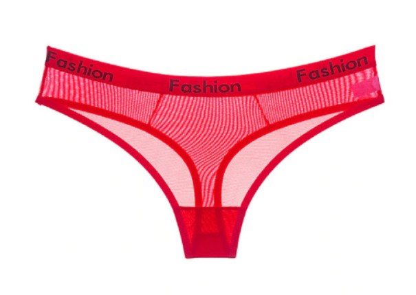 Transparenter Damen-Tanga FASHION rot M/L