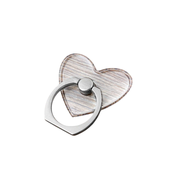 Transparenter Handyhalter mit Ring Herzmotiv Kunststoffständer für Telefon Ringgriff für sicheres Halten des Telefons 1