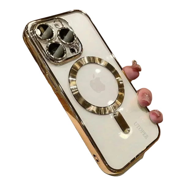 Transparentný silikónový kryt pre iPhone 16 Magnetický kryt s bezdrôtovým nabíjaním pre iPhone 16 Farebný silikónový kryt pre Iphone 16 zlatá
