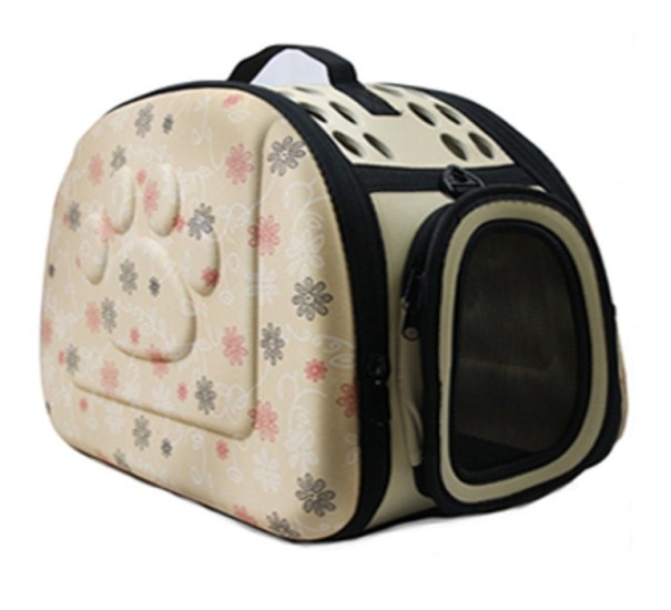 Transporteur pour chats crème S
