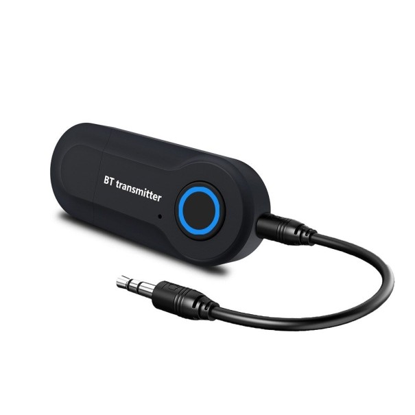 Trasmettitore audio Bluetooth per porta USB per trasmissione wireless da uscita jack da 3,5 mm Bluetooth 5.0 Portata 10 m Cavo di collegamento incluso 1