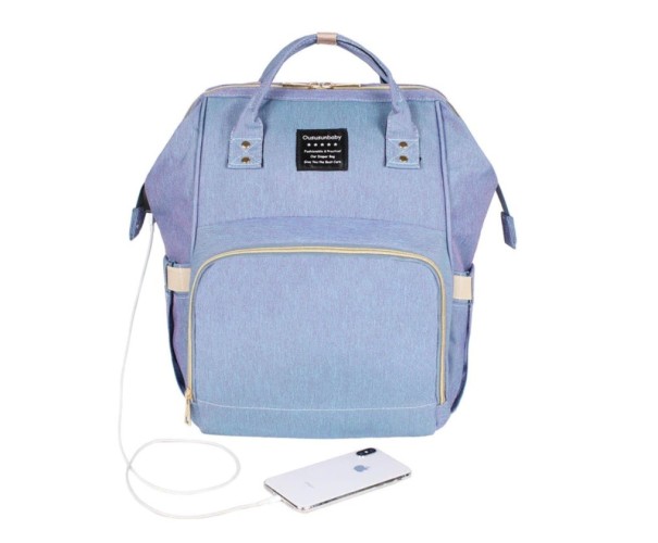 Travel Backpack for Mums light blue
