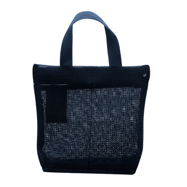 Travel Mesh Make-up Bag 21 x 19 x 7 cm Hanging Organiser for Cosmetics and Toiletries Shower and Bathroom Case blue