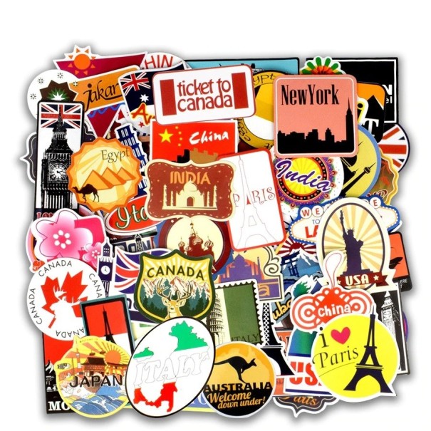 Travel Stickers 100 pcs E273 1