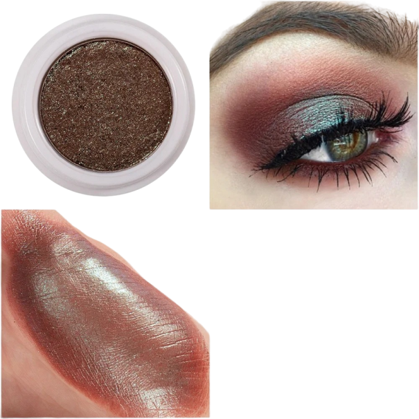 Trblietavý očný tieň Trblietky na oči Makeup trblietky Ultra pigmentované Očný make-up tmavo hnedá