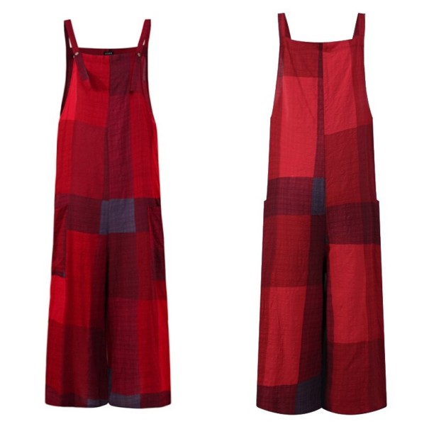 Tre fjärdedels sommar jumpsuit för kvinnor S 3