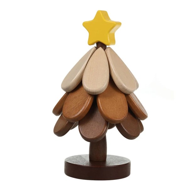 Tree-Shaped Insulating Mat with Star 23.5x9.7x4 cm Wooden Table Mat Against Scalding Flower Pot Decoration Festival Gift 1
